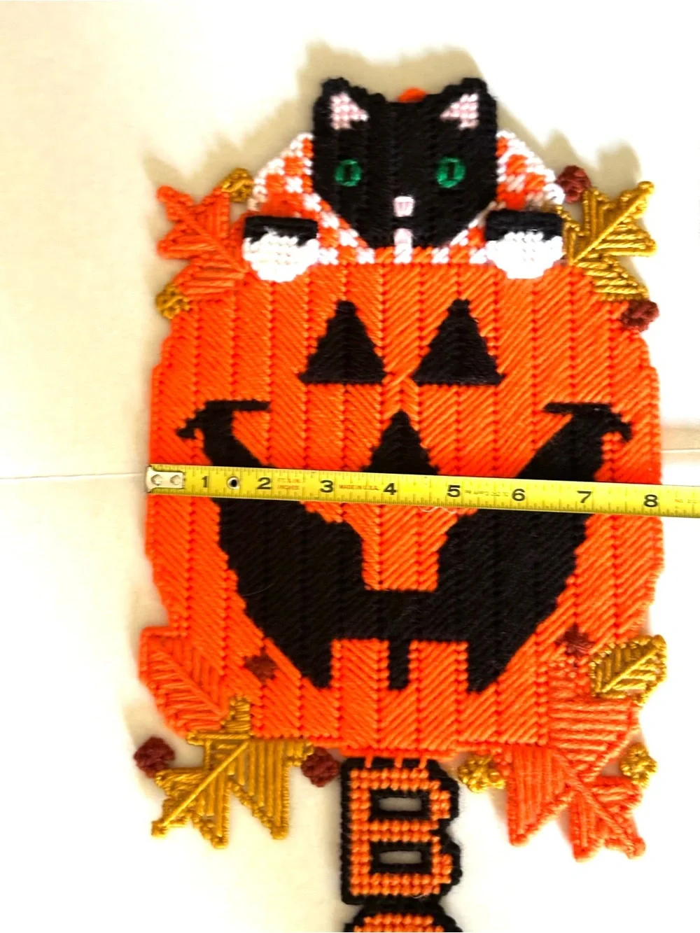 Handcrafted Plastic Canvas Halloween and Fall Thanksgiving Hanging Decor